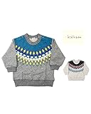 【子供服】 kids zoo (キッズズー) 裏毛お家アイル柄トレーナー 70cm～95cm W54604