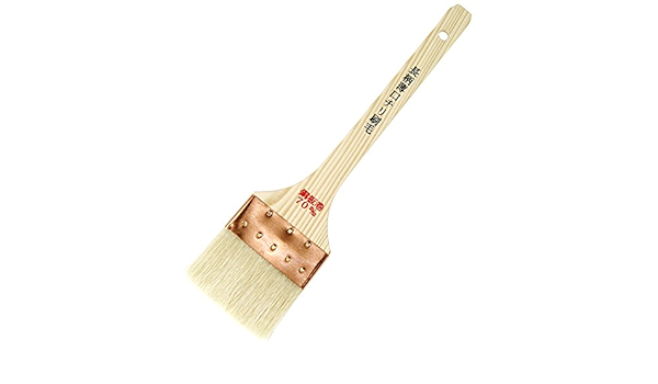 Amazon 緑長 薄口 左官用 チリ刷毛 70mm 銅板巻 左官ブラシ