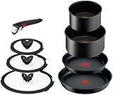ティファール(T-fal) インジニオ・ネオ IHチャコールグレー フライパン・鍋 8点セット 取っ手のとれる IH・ガス火対応