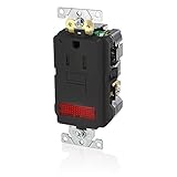 Leviton X7591-PLE 15-Amp, 125-Vac Industrial Grade Single GFCI Receptacles with Pilot Light, Tamper-