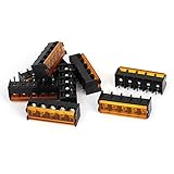 DealMux 300V 25A 5ピン9.5ミリメートルピッチバリアブロックスクリューターミナルストリップ8本