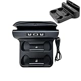 JOYSOG PS5充電器ステーション 2イン1充電ドック Playstation PS5ポータルコントローラー&リモートプレーヤー充電スタンド Type Cプラグとケーブル2個付き (ブラック)