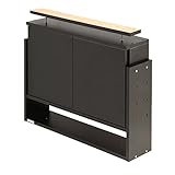 【JAJAN】フィギュアラック「ワイド」83シリーズ『セカンド-2nd』 奥行19cm専用上置きハイタイプ 対応天井高241-273cm ブラック【正規品】CR-8319USW[地震対策]