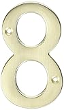 MINTCRAFT N-Z048PB3L House Number-8 4-Inch Satin Brass Finish [並行輸入品]