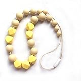 Lil' Jumbl Baby Teething Necklace | Organic Food Grade Silicone | BPA-Free (Yellow) [並行輸入品]