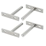 uxcell 隠しブラケット 隠された棚サポートブラケット 金属 10mm x 70mm 4個入り