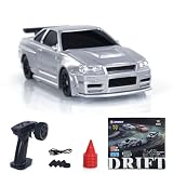 wheelfun 1/43スケール RC ドリフト レース車両 ジャイロ 4WD 準備完了 ミニリモコンカー ハイスピードカーモデル ジャイロホビーグレードモデル 対象年齢14歳以上(シルバーグレー)