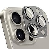 ZXZone For iPhone 15 Pro / 15 Pro Max カメラフィルム 高強度と高剛性 高機能な航空用プラスチック＋AR高透過率強化ガラス アイフォン 15 Pro / 15ProMax レンズ保護 カメラカバー レンズ保護 フィルム 防爆裂 ・耐衝撃・スクラッチ防止・露出オーバー防止・携帯電話を傷つけない （1枚）(iPhone 15 Pro/iPhone 15 Pro Max, ニューグレー)