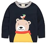(コ-ランド) Co-land 子供服 tシャツ キッズ 男の子 長袖 トップス アニマルプリント 丸首シャツ プルオーバー ベビー 男児 ボーイズ 普段着 可愛い くまちゃん 120