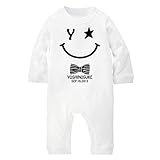 名前入り 長袖 ロンパース [LR340] 70cm ホワイト 出産祝い 誕生日 プレゼント おしゃれな 名入れ ベビー服