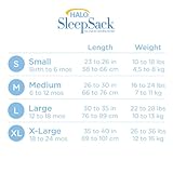 HALO SleepSack Cotton Wearable Blanket, White, L by Halo