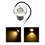 Lixada 5W 12V DC IP67 IP67 COB LED 地下ライトランプ 埋め込み式ライト　防水性能搭載　ハイパワー強化ガラス製　ガーデン、庭、屋外用　CE RoHS認証　【並行輸入品】