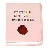 CafePress – Mommy 's Little Meatball baby blanket – スーパーソフトベビー毛布、新生児おくるみ ピンク 04923479936832E