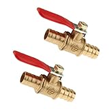 F Fityle ボールバルブ　遮断　ドレン　コック　ガス　空気　フルポート　レッド　ハンドル　　