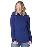 momzelleレディース授乳授乳パーカー US サイズ: L カラー: ブルー