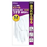 【ケース販売】　ダンロップ　ワークハンズ　V-131　ビニールうす手　Ｍ　ホワイト　(10双×24袋)