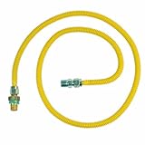 1/2" O.D. Gas Connector - 1/2" M.I.P. Safety+PLUS x 1/2" M.I.P.-1/2X1/2-60 GAS C (並行輸入品)