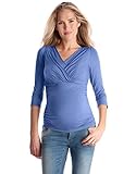 Seraphine セラフィン マタニティトップ Adele 3/4スリーブ プリーツナーシングマタニティトップ UKサイズ6 アイリッシュブルー 授乳対応