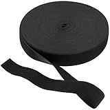 平ゴム 弾性ゴム 4仕様 ホワイト/ブラック 2色 裁縫用高弾性バンド ズボンリペア用 手芸裁縫 DIYプロ仕様 (15mm幅×10m ブラック)