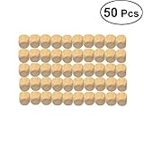 OUNONA サイコロ ダイス DIY用 角材 サイコロ型 木製 工作材料 50個