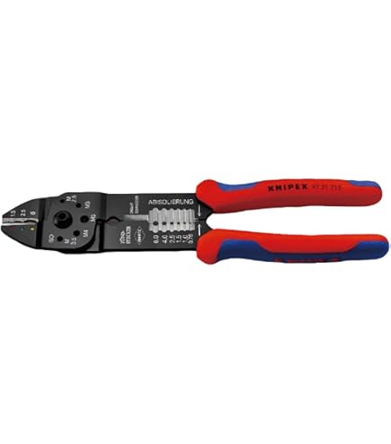 Amazon | KNIPEX(クニペックス) 圧着ペンチ 215mm 9722240 | 圧着ペンチ