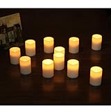 Home Impressions 3 x 4インチFlamelessプラスチックピラーLED Candle Light withタイマー、電池式、アイボリー、12パック