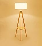 ソリッドウッドフロアランプ、リビングルームの寝室のリビングルームソファーコーヒーテーブルライト日本式シンプルモダンノルディックE27 * 1ウッドカラーハイ155cm