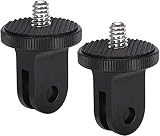 [Z-Jing]アルミ変換アダプター ミニ三脚マウント 1/4インチ 20トライポッドアダプター GoPro用(GP規格)からカメラ1/4ネジに変換, 1/4カメラネジの穴が付きのカメラに対応（2個）