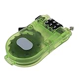 SODIAL BMXバイク自転車サイクルケーブルコンビネーションロックヘルメット荷物セーフティライトグリーン