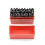 Angelakerry　英字と&　打刻印ポンチセット　27本　5mm　打刻印セット　レザー クラフト　作業用　[並行輸入品]