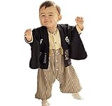 紋付 袴 ベビー 赤ちゃん こども 服 キッズ ロンパース カバーオール お祝い 撮影 お食い初め (95㎝)