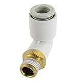 uxcell 空気圧クイック継手　チューブ継手　空気圧フィッティング　8mmODチューブ　10mmおねじ　ワンタッチ　エアー