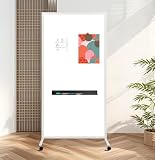 【個人宅への配送可能】ホワイトボード パーテーション900×500×1600mm 両面マグネット対応 キャスター付き 自立式 連結可能 オフィス用 可動式ホワイトボード ホワイトフレーム 配送無料 PF-9016WH-g