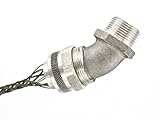 Leviton l7803 1 / 2インチ、45度、オス、アルミボディ、デラックスコードシーリングstrain-relief、0.375 to .500コード範囲