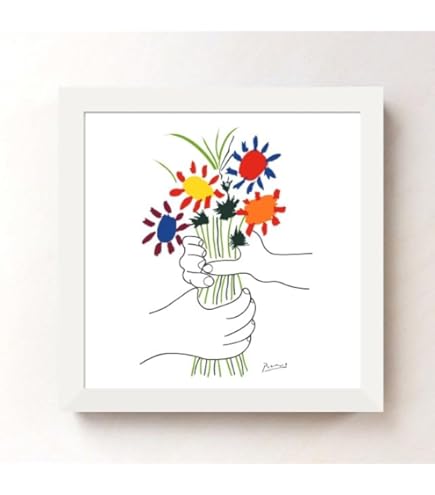 Amazon.co.jp: パブロ・ピカソ 「花束を持つ手」ポスター アートパネル