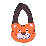 uxcell　赤ちゃん用よだれかけ　テリー　タイガー　ブラウン　オレンジ　17.5x15cm
