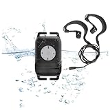 水泳用ヘッドセット用防水MP3プレーヤー、ヘッドフォン付きMP3防水音楽プレーヤー、サーフィン、水泳、ウォータースポーツ、ランニング用MP3プレーヤー (ブラック)