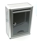 郵便 受け メール ボックス レター ボックス アルミ枠 確認 窓 / 鍵 付き 軽量 小