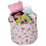 Minene Storage Basket with Flowers (Small, Blue) by Minene UK LTD [並行輸入品]