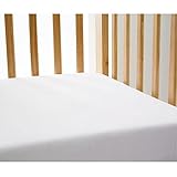 Cuddles Collection Waterproof Cot Bed Sheet (White) by Cuddles Collection