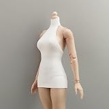 HAMRETHYPPZ 1/6 コスチューム 1/6 フィギュア 服 女性 セクシーなワンピース、セクシーなミニスカート(素体とヘッドと靴等は含まりません) (白)