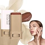 Foundation Stick Beauty Balm Serum Boosted Skin Tint, Solid Tinted Moisturizing Serum Contour Stick Foundation Face Stick for Women, Natural Finish Makeup (02, 1 in)