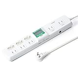 イーサプライ 個別スイッチ付き×3個口 アダプタ 用 ×2個口のワットメーター付き電源タップ EEA-TP1052DW