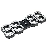 Decdeal 多機能 大型 LEDデジタル ウォールクロック リモートコントロール 目覚まし時計 12H / 24H 時間日付 輝度調整可能