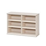 本棚 幅90 高さ60 2列 3段 日本製 大容量 書棚 木製 収納 収納棚 コミック収納 文庫本棚 棚 ラック エースラック カラーラック ライトナチュラル B075M5RQLK