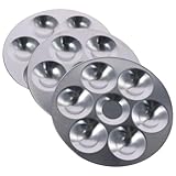 ラウンドカラーパレット3個、6穴メタルサークルペイントパレット、染料、インク、DIYクラフト、水彩、絵画、油用