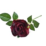 BeSde人工フェイクローズ花シルクガーデンブーケウェディングパーティーギフトホーム装飾10個入り レッド