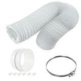 spares2go Ventホース&拡張子のリングキットホワイトナイトVented Tumble Dryer ( 4インチ/ 100 mm直径)