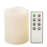 LEDキャンドル リモコン付 リアル 癒し 本物のロウ(ワックス)使用(GT-DZCB-SET1) 自動消灯タイマー 照明モード 明るさ2段階調整機能付き インテリアライト
