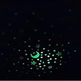 Glow in the Dark Stars and Moonステッカーデカールの天井壁ベッドルーム、光蛍光灯Star Gift for Kids Children 100 Pcs COMINHKG0